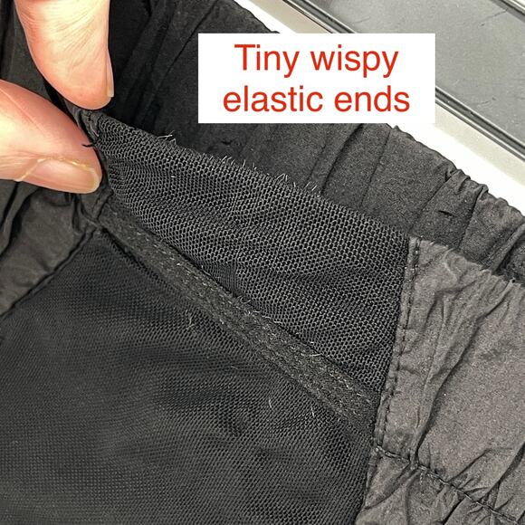 Free People Movement Wide Smocked Waist Athletic Shorts Sz M Black Pocket Lined - Picture 8 of 11